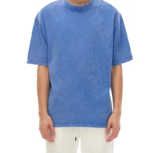 Azure Breeze Cotton Crew Sky Blue in 1