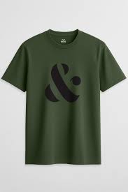 Pure Earth Born Luxury Organic Cotton T-Shirt in Dark Green in 1